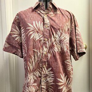Vintage COOKE STREET Honolulu Red Reverse Print Hawaiian Button Up Shirt Large